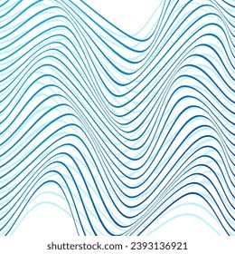 ABSTRACT COLORFUL WAVY LINES PATTERN GRADIENT BLUE COLOR BACKGROUND. COVER DESIGN, POSTER