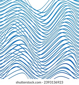 ABSTRACTO COLORIDAS LÍNEAS DE ONDA PATRÓN DE FONDO DE COLOR AZUL GRADIENTE. DISEÑO DE LA TAPA, AFICHE