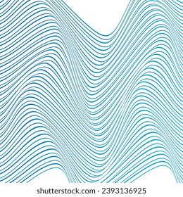 ABSTRACT COLORFUL WAVY LINES PATTERN GRADIENT BLUE COLOR BACKGROUND. COVER DESIGN, POSTER