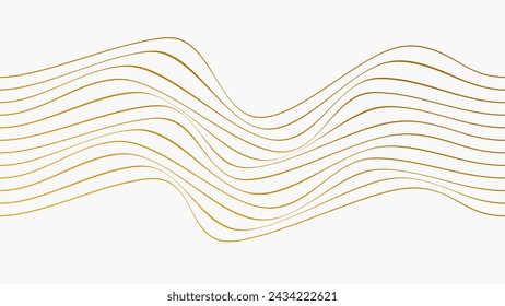 ABSTRACTO COLORIDO LÍNEAS ONDULADAS PATRÓN DEGRADADO COLOR ORO FONDO. DISEÑO DE PORTADA, CARTEL, MÚSICA, CIENCIA, VIENTO, OCÉANO