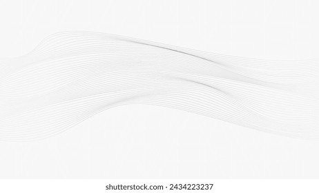 ABSTRACT COLORFUL WAVY LINES PATTERN GRADIENT GREY COLOR BACKGROUND. COVER DESIGN, POSTER, MUSIC, SCIENCE,WIND, OCEAN