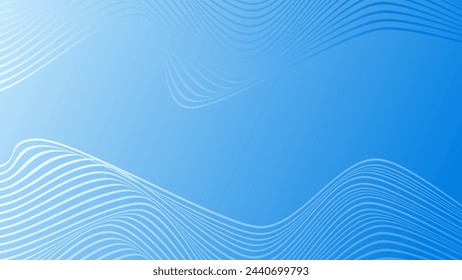 ABSTRACT COLORFUL WAVY LINES PATTERN GRADIENT BLUE COLOR BACKGROUND. COVER DESIGN, POSTER