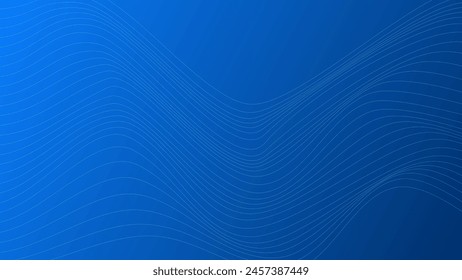 ABSTRACT COLORFUL WAVY LINES PATTERN GRADIENT BLUE COLOR BACKGROUND. GOOD FOR POSTER, WALLPAPER, COVER, FRAME, FLYER, SOCIAL MEDIA, GREETING CARD