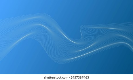 ABSTRACT COLORFUL WAVY LINES PATTERN GRADIENT BLUE COLOR BACKGROUND. GOOD FOR POSTER, WALLPAPER, COVER, FRAME, FLYER, SOCIAL MEDIA, GREETING CARD