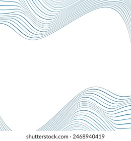 ABSTRAKTE FARBIGE WELLENLINIEN MUSTER FARBVERLAUF BLAU AUF WEISSEM HINTERGRUND. GUT FÜR POSTER, BILDSCHIRMHINTERGRUND, COVER, RAHMEN, FLYER, SOCIAL MEDIA, GRUSSKARTE