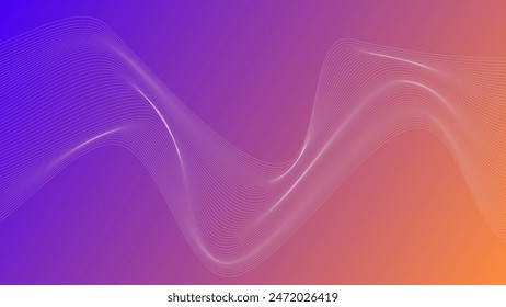 ABSTRACTAS COLORIDO LÍNEAS ONDULADAS DEGRADADO DE PATRÓN PÚRPURA FONDO DE COLOR NARANJA. BUENO PARA CARTEL, FONDO DE PANTALLA, PORTADA, MARCO, VOLANTE, REDES SOCIALES, TARJETA DE FELICITACIÓN