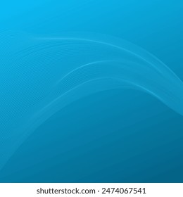 ABSTRACT COLORFUL WAVY LINES PATTERN GRADIENT BLUE COLOR BACKGROUND. GOOD FOR POSTER, WALLPAPER, COVER, FRAME, FLYER, SOCIAL MEDIA, GREETING CARD