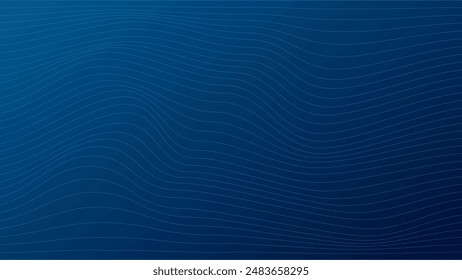 ABSTRACT COLORFUL WAVY LINES PATTERN GRADIENT BLUE COLOR BACKGROUND. GOOD FOR POSTER, WALLPAPER, COVER, FRAME, FLYER, SOCIAL MEDIA, GREETING CARD