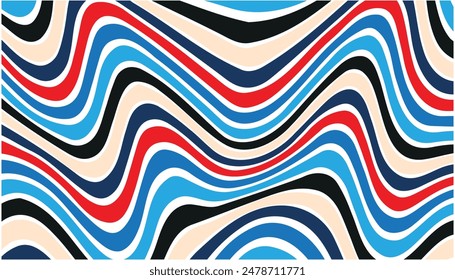 Abstract colorful wavy marbling pattern,vector wavy multicolor wallpaper graphic design.