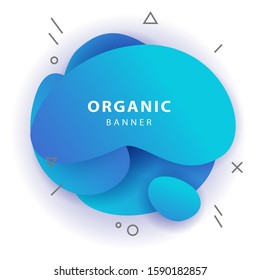 Abstract colorful wavy modern graphic element. Dynamical forms, flowing liquid shapes, wavy line. Gradient color. Template for logo, flyer or presentation. Vector illustration