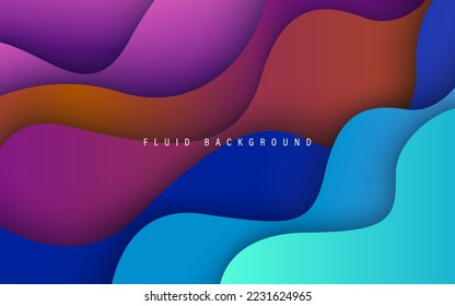 abstract colorful wavy overlap papercut background. eps10 vector