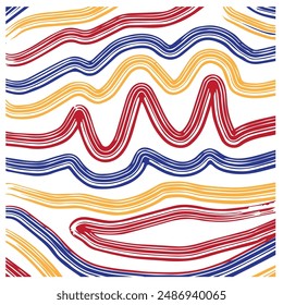 Abstract colorful wavy rough lines background