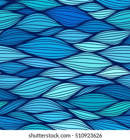 Abstract colorful wavy seamless pattern