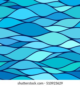 Abstract colorful wavy seamless pattern