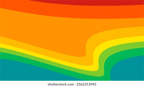 Abstract colorful wavy shape background dynamic shape design vector ilustrasi. Rainbow background