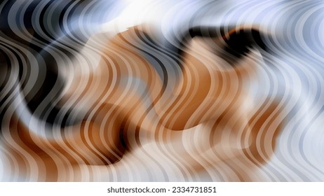 Abstract colorful wavy striped spotted wallpaper. A beautiful illustration for interior decoration, corporate designs, blogs, postcards, posters and your other projects. Vector. 