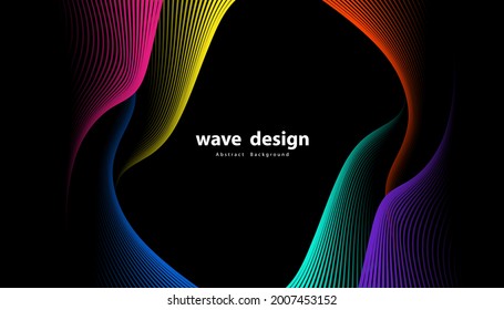 Abstract colorful wavy stripes background. Curved smooth design. Design for your ideas, Banners, Placards, Posters, wallpeper. Eps10 vector illustration.