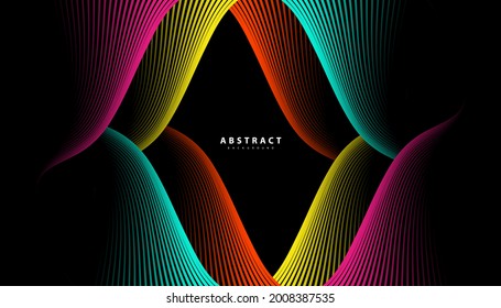 Abstract colorful wavy stripes background. Curved smooth design. Design for your ideas, Banners, Placards, Posters, wallpeper. Eps10 vector illustration.