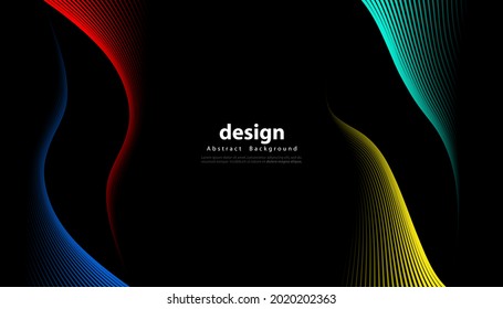 Abstract colorful wavy stripes background. Curved smooth design. Design for your ideas, Banners, Placards, Posters, wallpeper. Eps10 vector illustration.