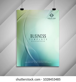 Abstract colorful wavy vector business brochure design