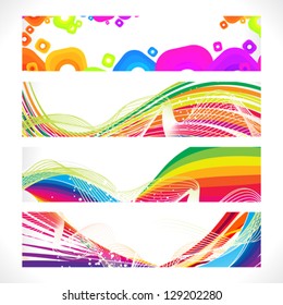 abstract colorful web banner vector illustration