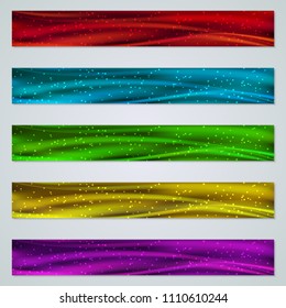 Abstract colorful web banners design vector templates collection