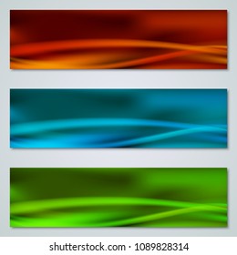 Abstract colorful web banners vector templates collection