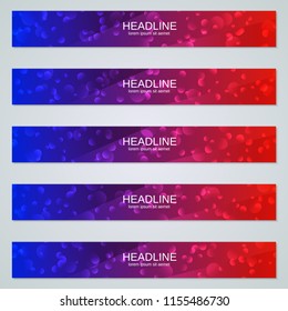 Abstract colorful web banners vector templates collection