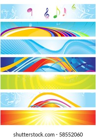 abstract colorful web banners vector illustration