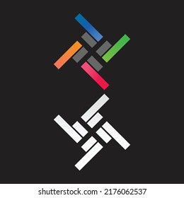 Abstract colorful web logo design art