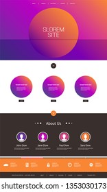 Abstract Colorful Website Design Template for Your Business with Trendy Colors