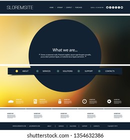 Abstract Colorful Website Design Template for Your Business with Minimalist Geometric Shape