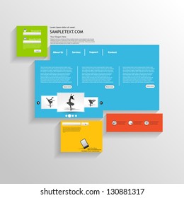 abstract colorful website design vector template