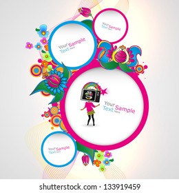 abstract colorful website template