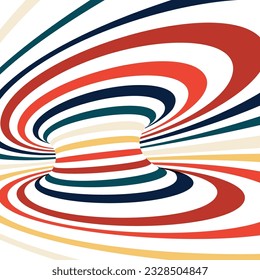 Abstract colorful and white lines background. 3d forms sphere wallpaper design. Circle pattern perspective