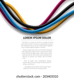 Abstract colorful wire background. Vector illustration.