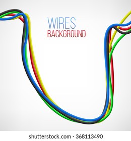 Abstract Colorful Wire Background. Vector Illustration