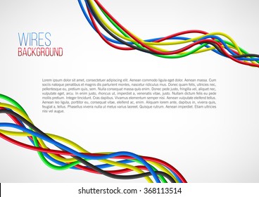 Abstract Colorful Wire Background. Vector Illustration