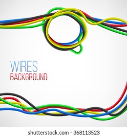 Abstract Colorful Wire Background. Vector Illustration