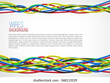 Abstract Colorful Wire Background. Vector Illustration