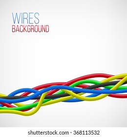 Abstract Colorful Wire Background. Vector Illustration