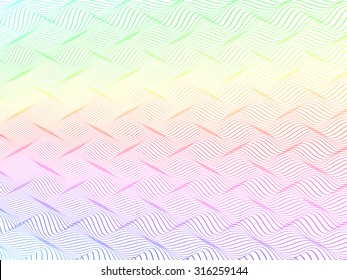 abstract colorful wireframe distortions, vector rhythmic composition 