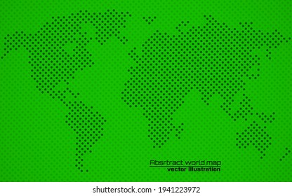 Resumen de colorido mapa mundial de puntos. Mapa con puntos. Ilustración del vector