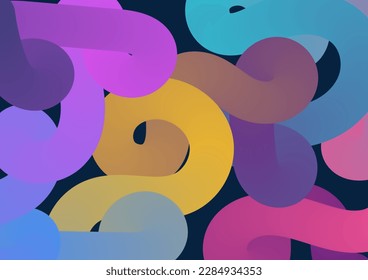 abstract colorful worm rope background design for background, wallpaper, backdrop, banner, magazine, etc.