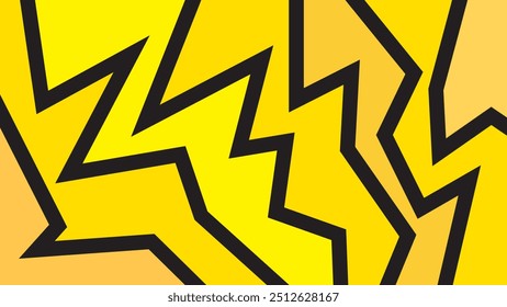ABSTRACT COLORFUL YELLOW BACKGROUND FLAT COLOR WITH ZIG ZAG LINES DESIGN VECTOR TEMPLATE FOR WALLPAPER, COVER DESIGN, HOMEPAGE DESIGN