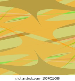 abstract colorful yellow freeform pattern, bright shapers background, vector illustration