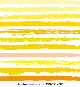 abstract colorful yellow tones paint brush and scribble lines with horizontal lines pattern background