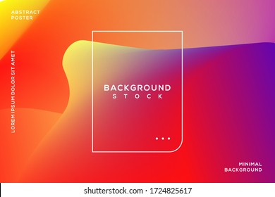 abstract colorfull background with yellow red blue gradient. curvy, wavy, fluid, liquid, flowing. suitable for background, banner, poster, landing page, wallpaper, home screen, theme. vector eps10
