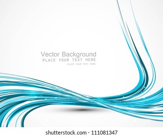 abstract colorfull blue line wave vector design