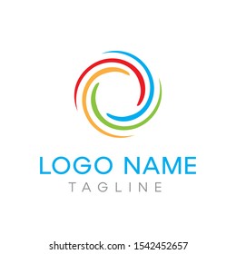 Abstract Colorfull Circle Logo Design Concept
